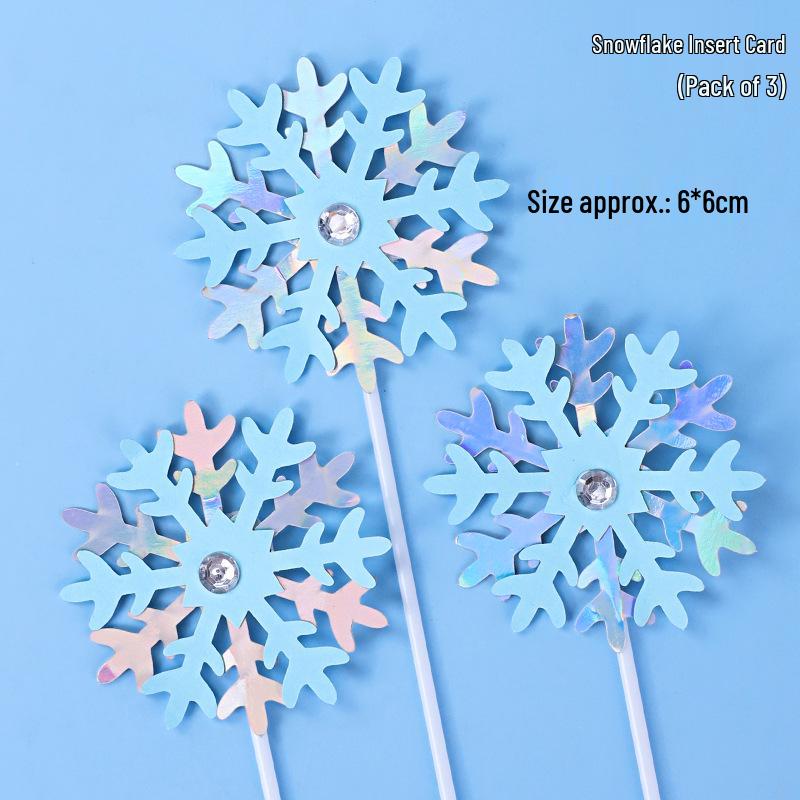 Frozen Christmas Snowflake Acrylic Cake Decoration Insert