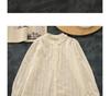 Korean Style Retro Evening Tea Embroidered Cotton Women's Shirt