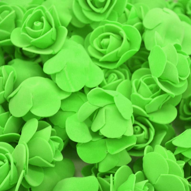 50Pcs/lot 3.5cm PE Foam Rose Head Artificial Rose Flowers Home Garden Decorative Wreath Supplies Wedding Event Party Decoration