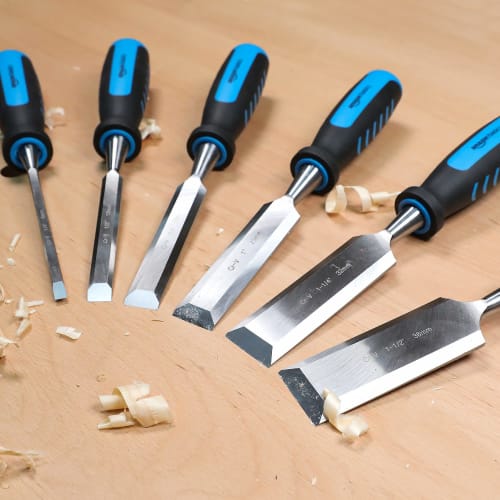 Basic Woodworking Chisel Set, Approx. 0.6-3.8cm, 8 Chisels