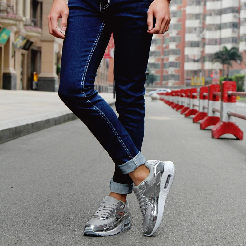 Men's Air Cushion Maximum Mesh Fly Woven Sports Shoes Men and Women Breathable Running Shoes Couple Shoes