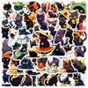 10/30/50pcs Animal Black Cat Cute Graffiti Stickers Cartoon Decals DIY Motorcycle Luggage Guitar Waterproof Sticker Fun for Toys