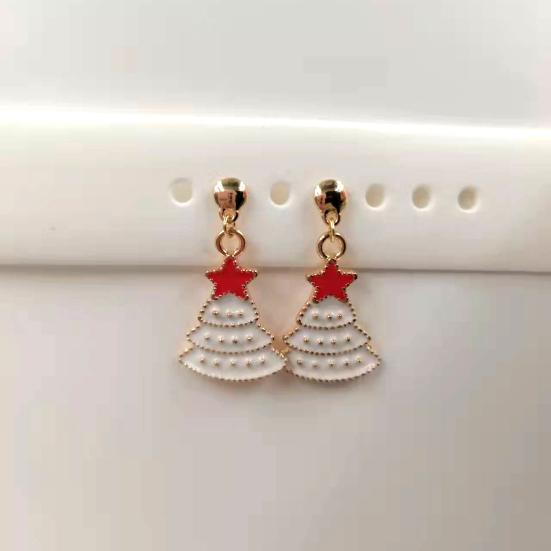 Watch Band Decoration Ring Festive Enamel Colorful Geometric Smooth Decorative Gift Christmas Tree Santa