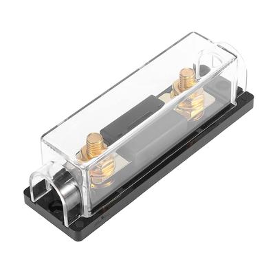 X AUTOHAUX Portafusibles Tubo de Fusible Negro Portafusibles en Línea ANL para Audio Video Estéreo de Coche 150A