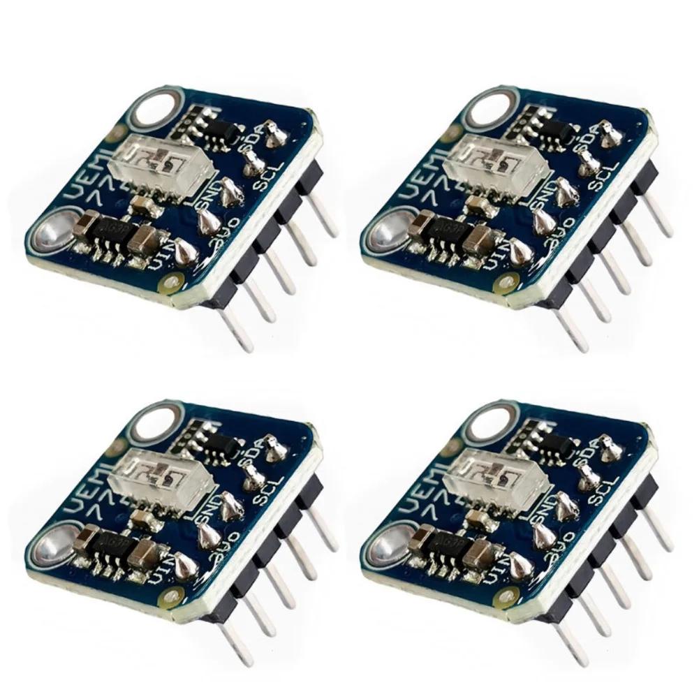 4 Pcs VEML7700 Ambient Light Sensor Modules With Pin Headers VEML7700 Light Sensors 16-bit For Arduino I2C Interface Accessories