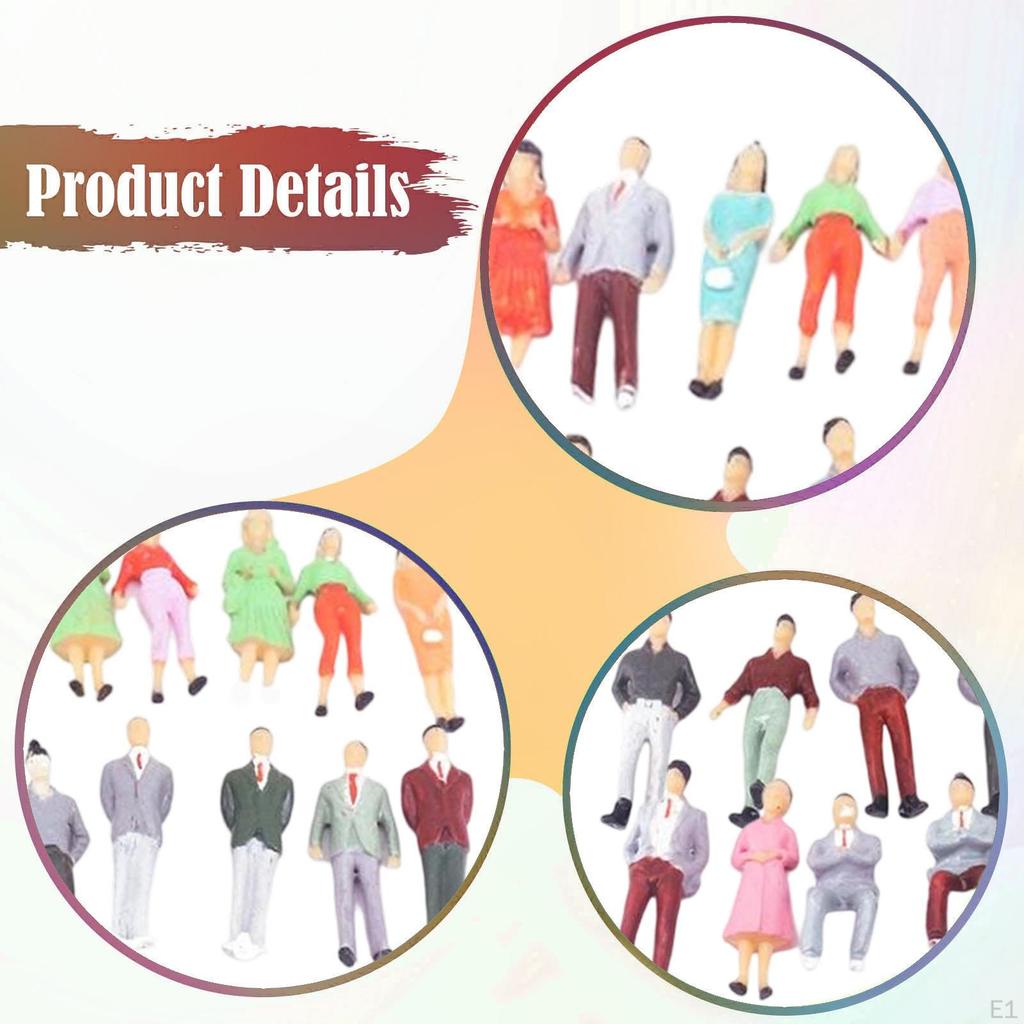 27x 1/50 Scale Miniature Figures Scene Models Ornaments Layout Props DIY Projects Mini