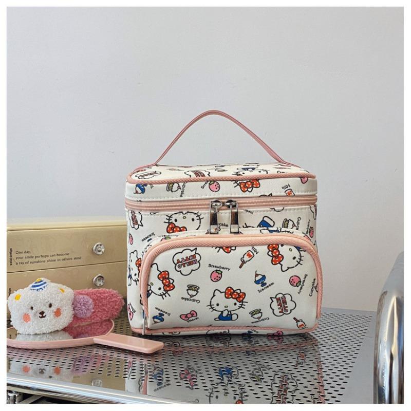 Portable cosmetic bag semi-shaped multi-function large-capacity cosmetic case storage case