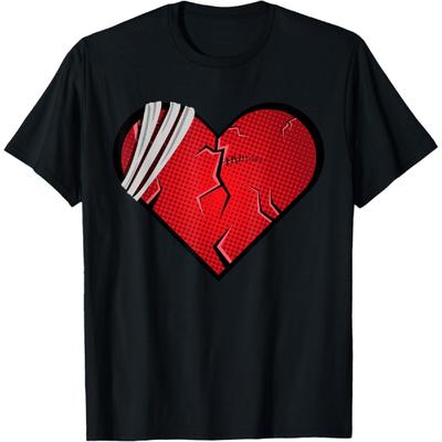 Broken Heart Love Sad Heartbroken Break Up Valentine's Day T-Shirt(1)