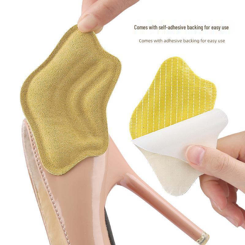 Soft Rebound Leather Heel Stickers for Anti-Wear, Anti-Slip, and Size Adjustment in High Heels and Sneakers