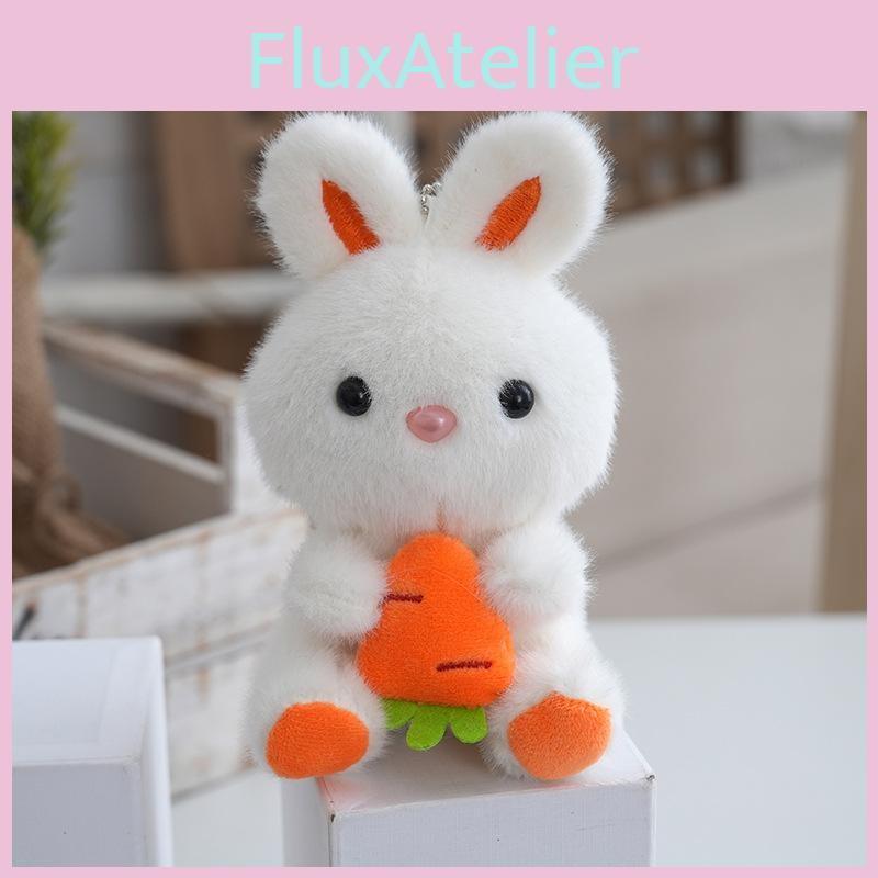 Stuffed Rabbit Adorable Animal Plushie Keychain Fluffy Bunny Doll For Gift Ideas