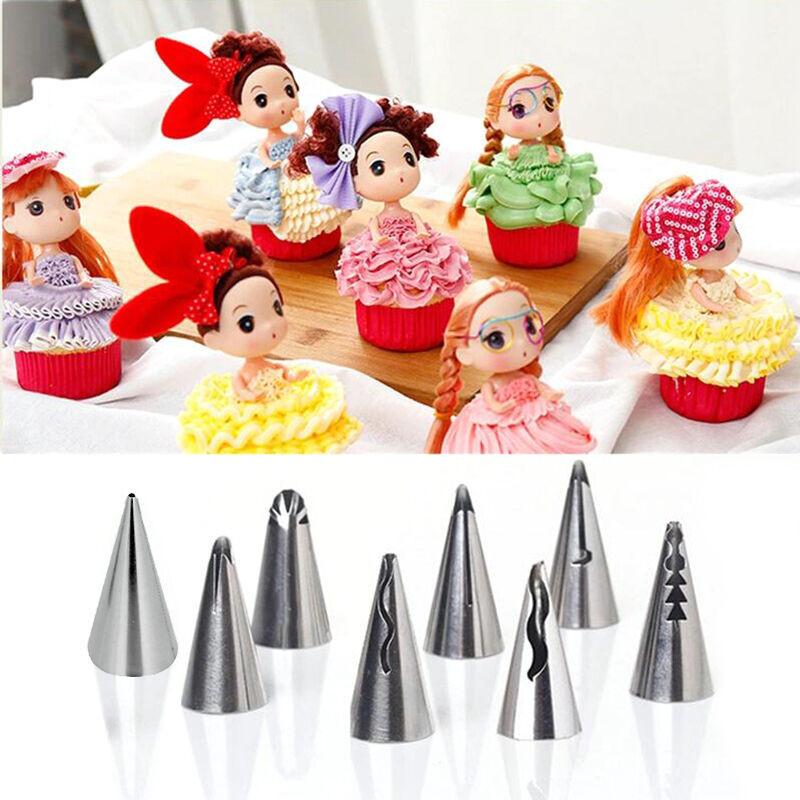 Luxurious 8pcs Russian Tulip Flower Cake Icing Piping Nozzles For Elegant Decorating