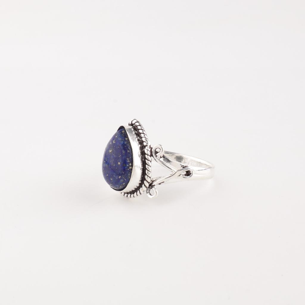 Natural Lapis Lazuli Gemstone 925 Sterling Silver Jewelry Handmade Ring For Her RR-57-22