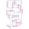 Bookshelf Concrete Grey 92 x 29 x 188 cm Engineered Wood