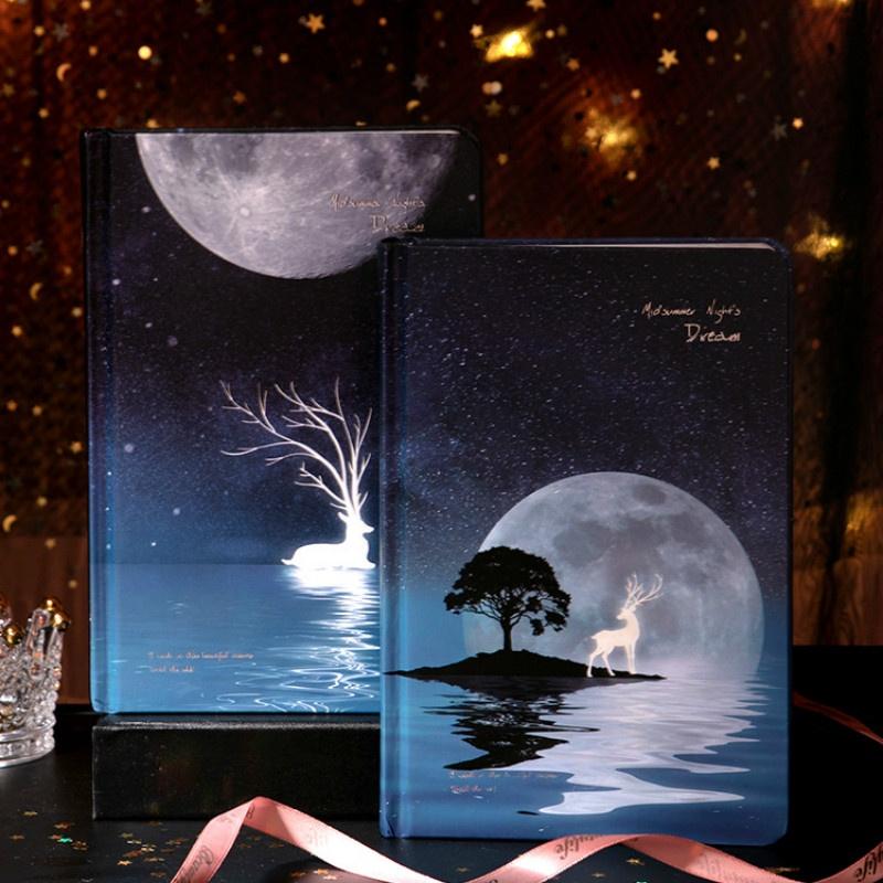Starry Night Light Hand Book Simple Wind Color Page Hand-painted Hand Notebook Notebook Girl Notebook