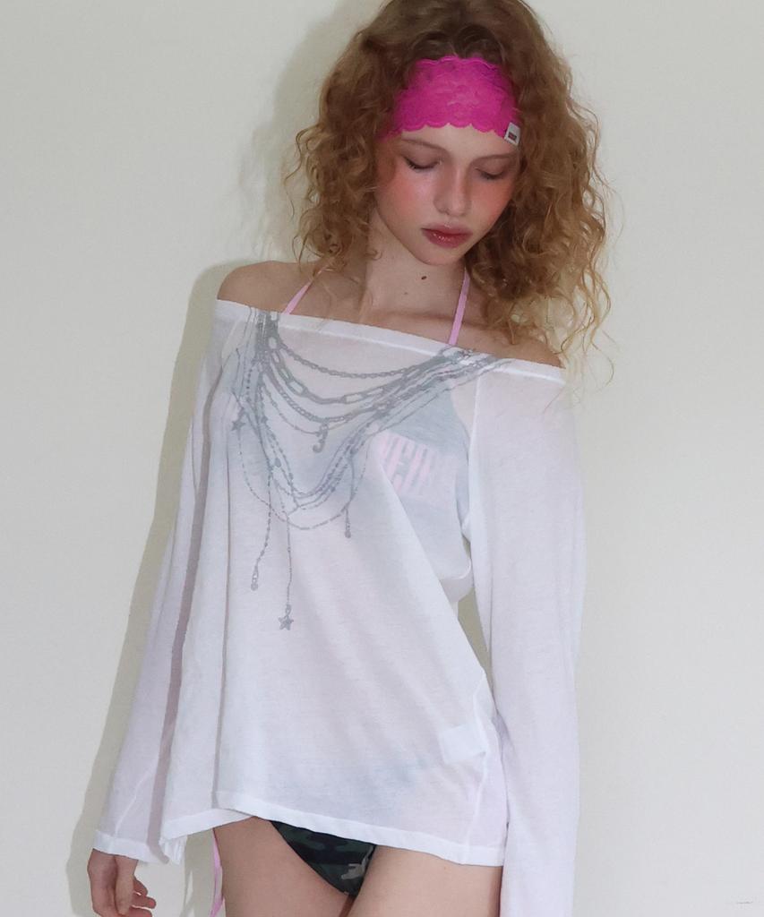 CRANK Lace Veil Hairband_Hot Pink