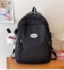 Schoolbag Spring and Summer New Middle School Student School Bag Female Korean Edition Campus Style Rhombus Fashion High School Student Large Capacity