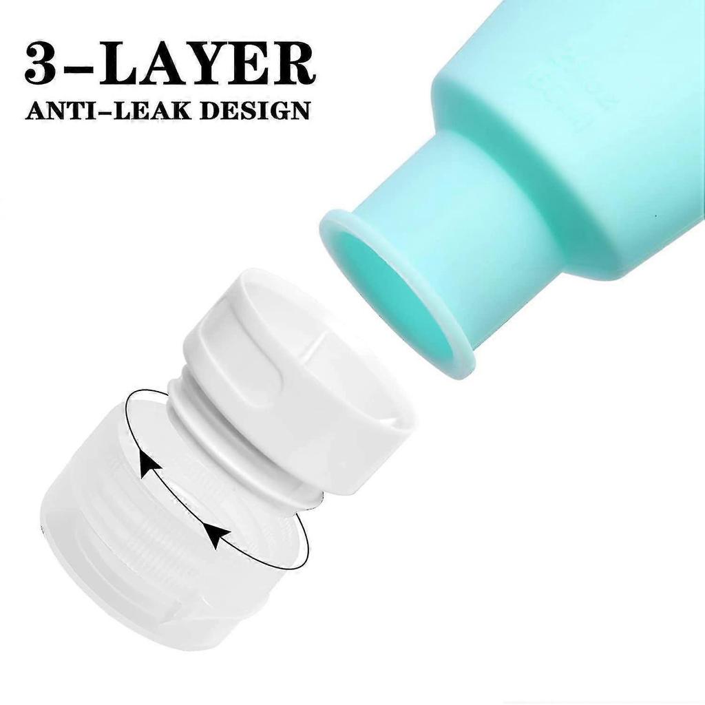 60ml Silicone Travel Bottles Set with Clear Toiletry Bag - 4 Pack for Toiletries