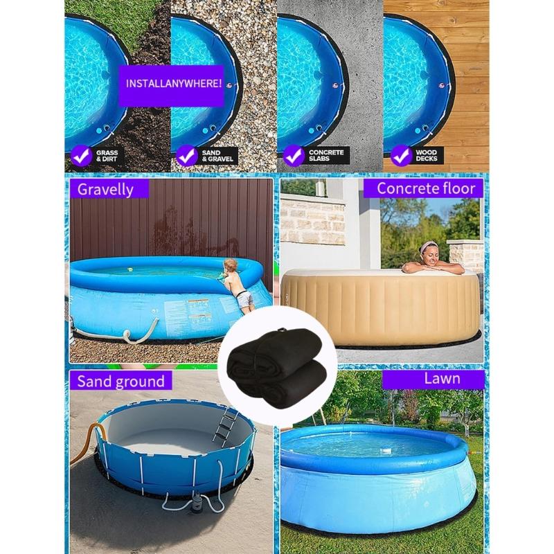 Thickened Round Pool Liner Pad for Above Ground Swimming Pool Swimming Pool Ground Cloth Above Ground Pool Mat