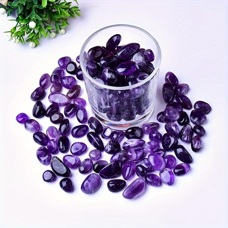 Amethyst Polished Gravel50-100GNatural Crystal StoneDIYHandmade Jewelry Materials Fish Tank Landscaping Decoration
