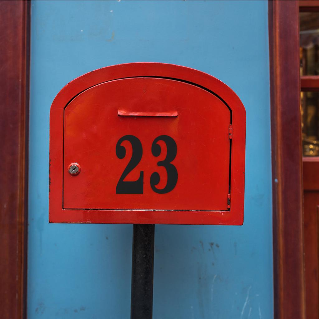 8Sets Mailbox Number Stickers Self-Adhesive Waterproof Paper Address Numbers 0-9 Outdoor Door Number Labels Home Apartment