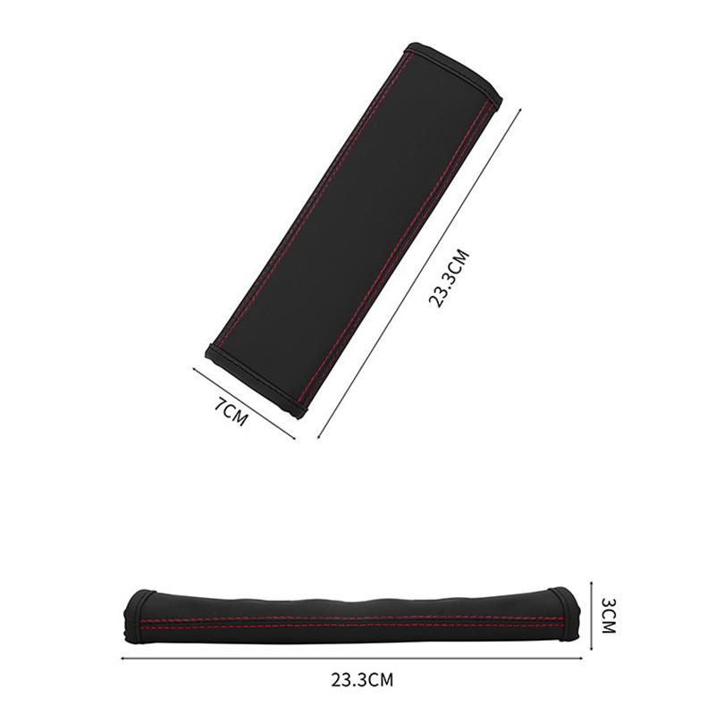 2Pc Leather Car Seat Belt Safety Shoulder Pad Protection Cover For Porsche Cayman 911 718 Cayenne Panamera Macan Taycan Boxster