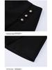 Women's High-Waisted Black A-Line Culottes: Spring/Summer 2026 Versatile Wide-Leg Casual Shorts.