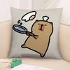 Kawaii C-CapybaraS Kissenbezug Plüschstoff Weicher Kissenbezug Beidseitig bedruckt Kissenbezug Haushaltsgeschenke