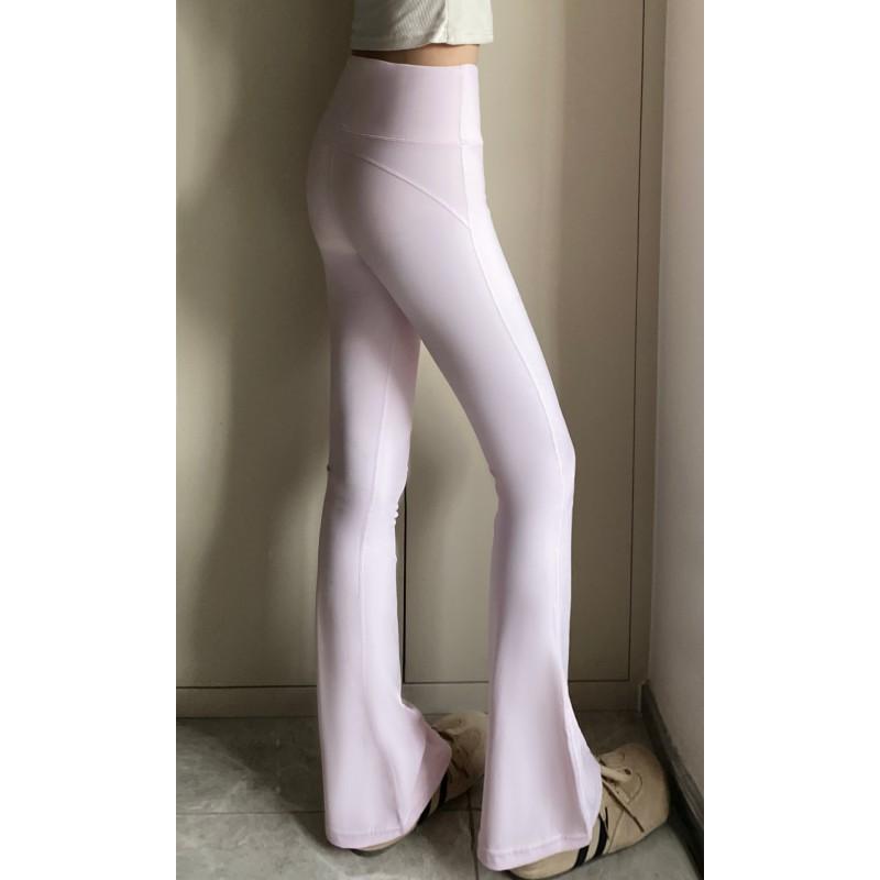 Womens High-Waisted Antibacterial Yoga Flare Leggings Fitness Running Gym Workout Fall Winter