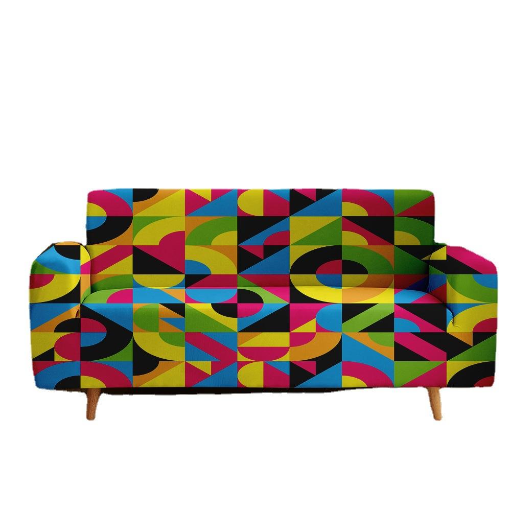 Ebay Sofa Cover Geometric Pattern Prismatic Dustproof Elastic Sofa Cover Fully Enclosed