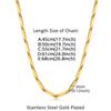 Gold Color Stainless Steel 3mm Irregular Link Chain Bracelets Necklace For Women  Party Wedding Jewelry Sets Gifts