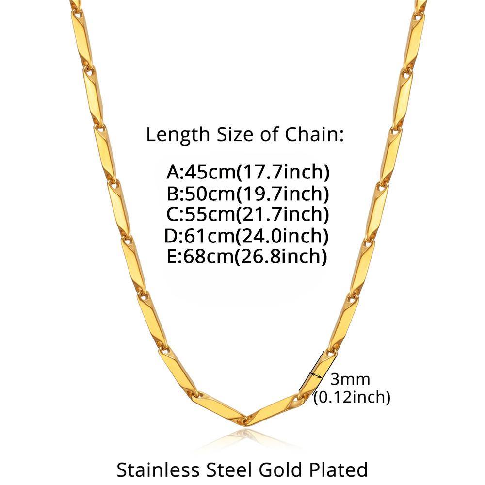Gold Color Stainless Steel 3mm Irregular Link Chain Bracelets Necklace For Women  Party Wedding Jewelry Sets Gifts