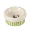 High Foot Ceramic Cat Bowl Anti-Slip Base Wide Mouth Pet Drinking Bowl Anti-Rollover Prevents Spills Dog Food Feeder Multi-Use