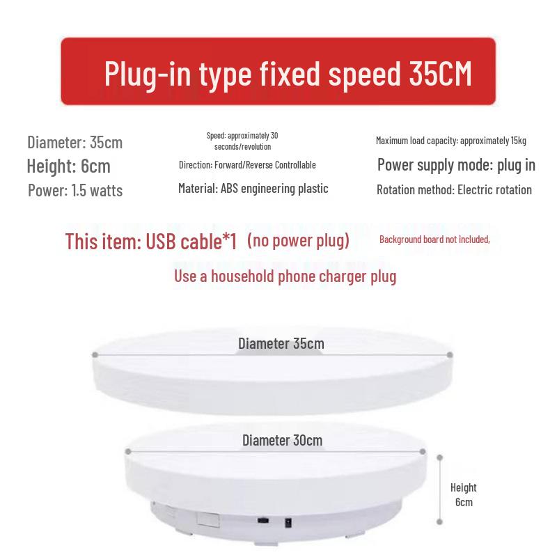 Electric Rotating Display Stand with Remote Control for Photography & Live Streaming
