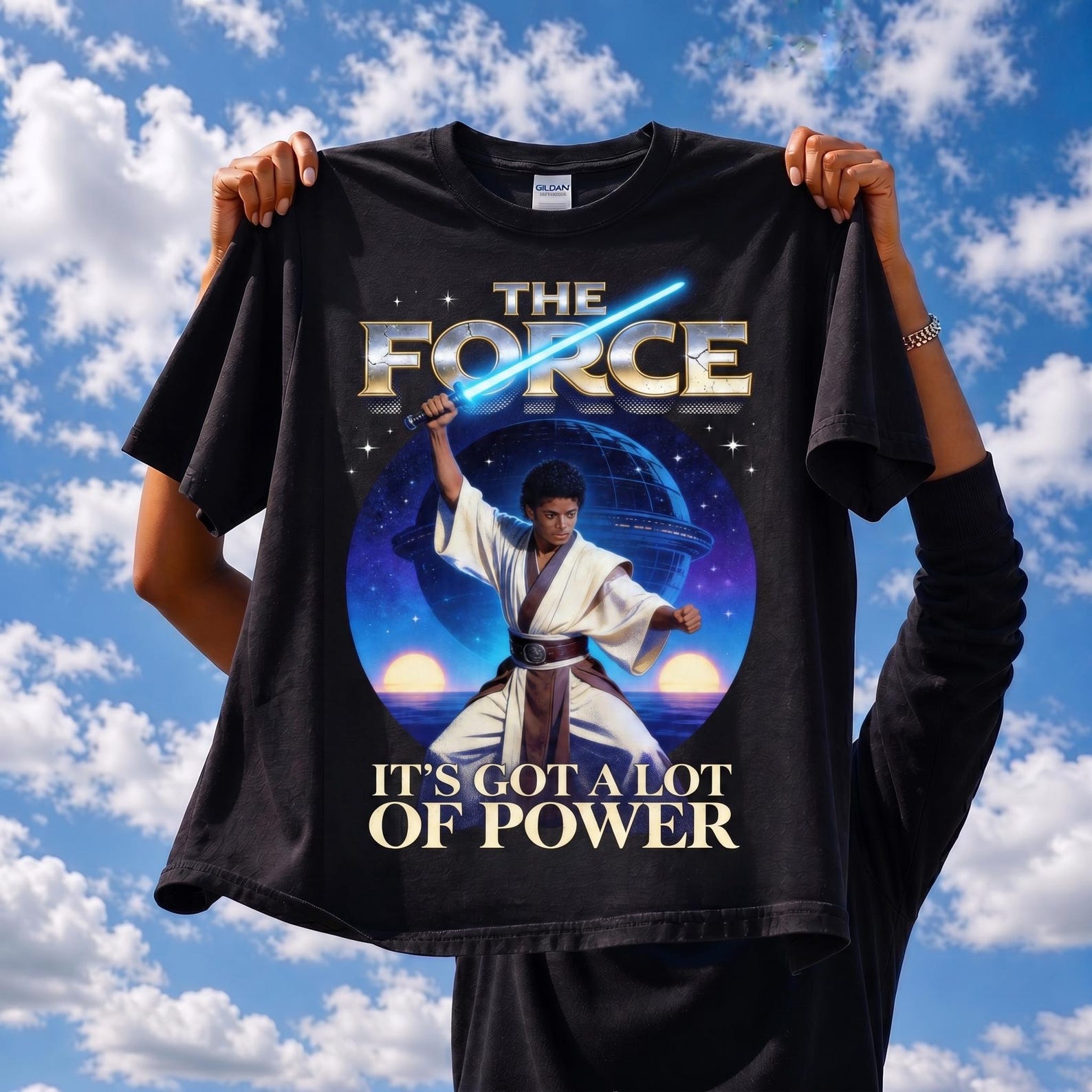 Michael Jackson The Force Tee | Vintage Bootleg Star Wars MJ Fan Shirt L