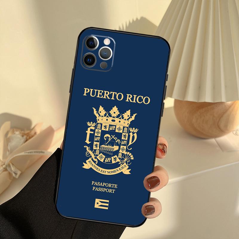 Puerto Rico Flag Phone Case For iPhone 16 14 13 12 11 15 17 Pro Max 13 Mini 15 16 Plus 16e 17 Air Cover Funda