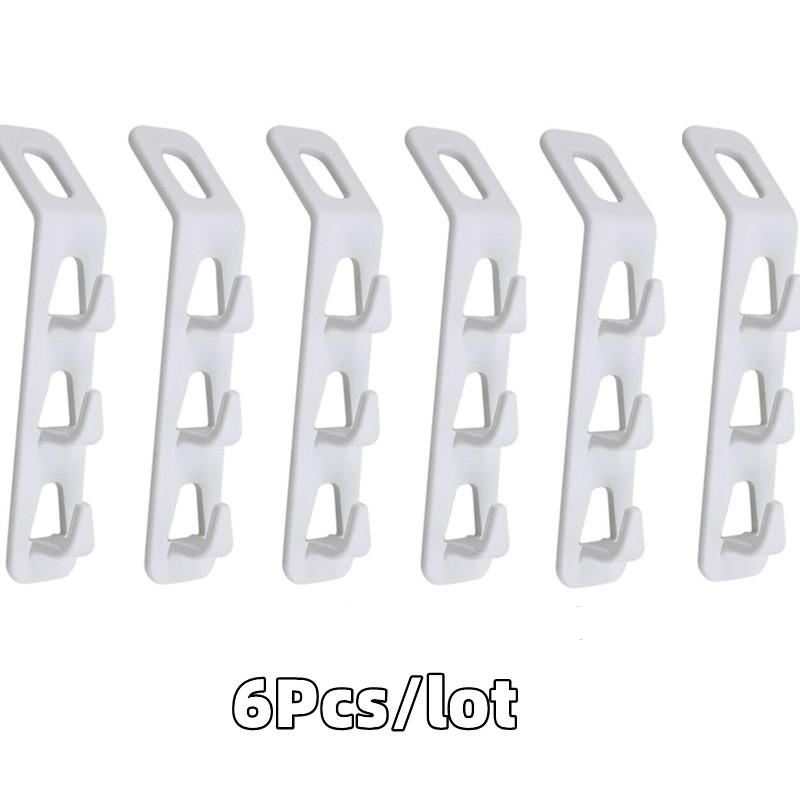 

6 шт./лот, противоскользящая вешалка для одежды, органайзер для шкафа, стеллаж для хранения, держатель, соединительный крючок, домашний шкаф, экономия места, вешалка для одежды 6Pcs/lot