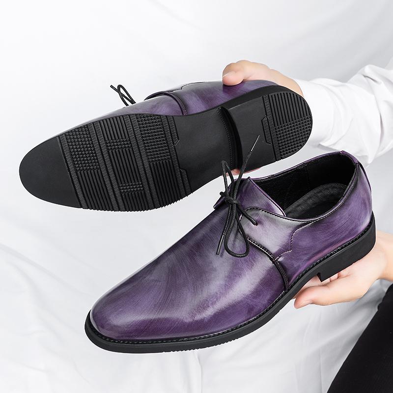 Fashion New casual men's leather shoes Minimalist gentleman classic style Business or office Fashion party or nightclub shoes Adults