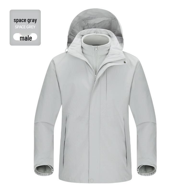 Unisex Outdoor 3-in-1 Tech Mountaineering Suit: Waterproof, Windproof, Temperature-Regulating, Fashionable, Wear-Resistant, Scratch-Resistant.