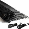 2Pcs Mesh Fireplace Screen Curtain Premium Iron Black Enamel High Temp Resistant Spark Guard for Hearth Fireplace Protection