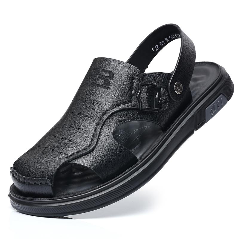 

38-44 Новые летние тапочки-сандалии для мужчин, роскошные дизайнерские теннисные туфли для мужчин, повседневные, для водного отдыха, для пляжа, износостойкие на открытом воздухе 44 чёрный