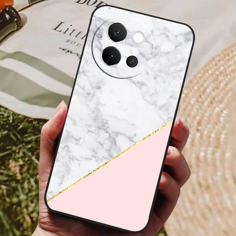 For VIVO V40 Lite 5G Case Soft Silicone Cover Black Bumper TPU For Vivo V40 Lite 5G Phone Cases V40Lite Shockproof Back Covers
