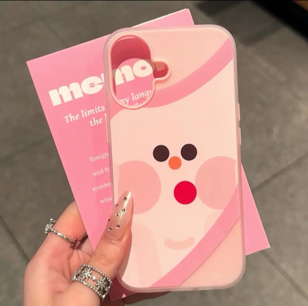 Cute square face expression applies to iPhone16/17promax mobile phone case Apple 15 skin matte 13/14 set