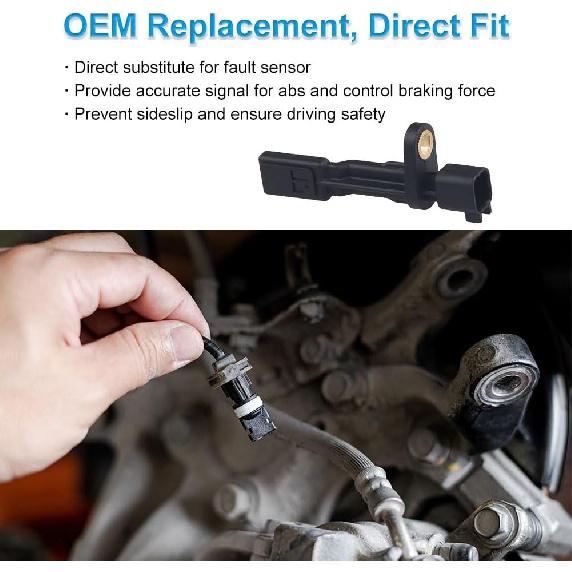 2 Pcs Rear ABS Wheel Speed Sensor Compatible with Jeep Wrangler Liberty 2008 2009 2010 2011 2012 2013 2014 2015, Dodge Nitro 2007 2008 2009 2010