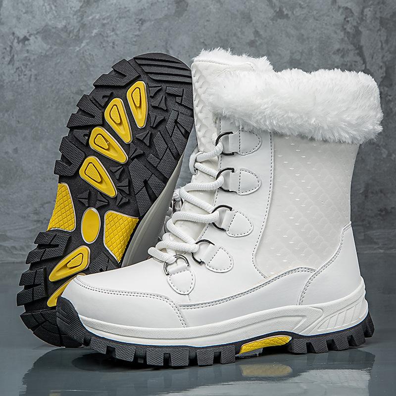 Snow boots men's new winter velvet thickened cold-proof warm lightweight women's outdoor walking versatile non-slip snow boots