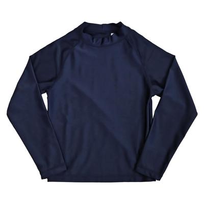 Crossroads Schul-Rashguard, Langarm, Pullover, für Kinder und Jugendliche, Unisex, Schulbadeanzug, cross-003 (Größe 130, Marineblau)