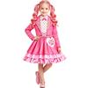 N Descendants Pink Princess Costumes Children's Halloween Fairy Tale Cosplay Costumes Dress