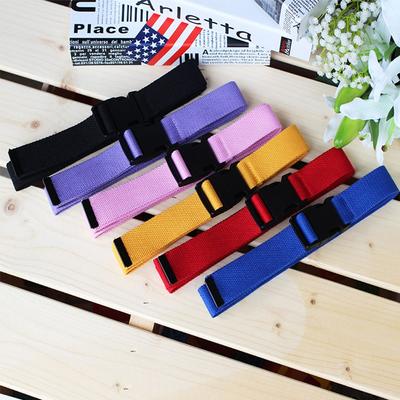 Men Women Canvas Accessories Multi-color Nylon Canvas Belt Waist Belt Adjustable Belt Plastic Belt Buckle