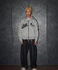 Untitled Seoul Unicorn Varsity Emblem Zip-Up Hoodie Gray