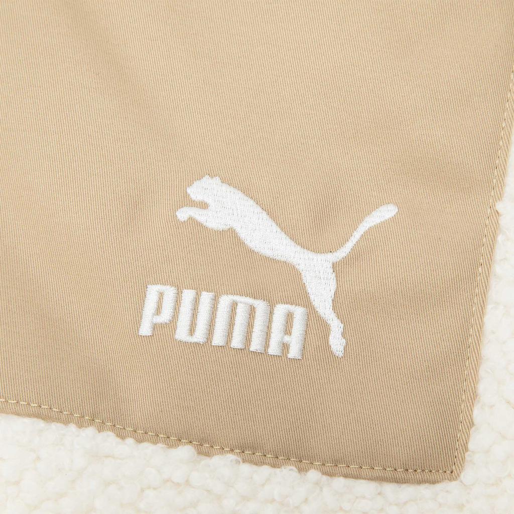 Puma Classics Letter Logo Zipper Soft Comfortable Fleece Jacket Unisex jackets White 625525-65