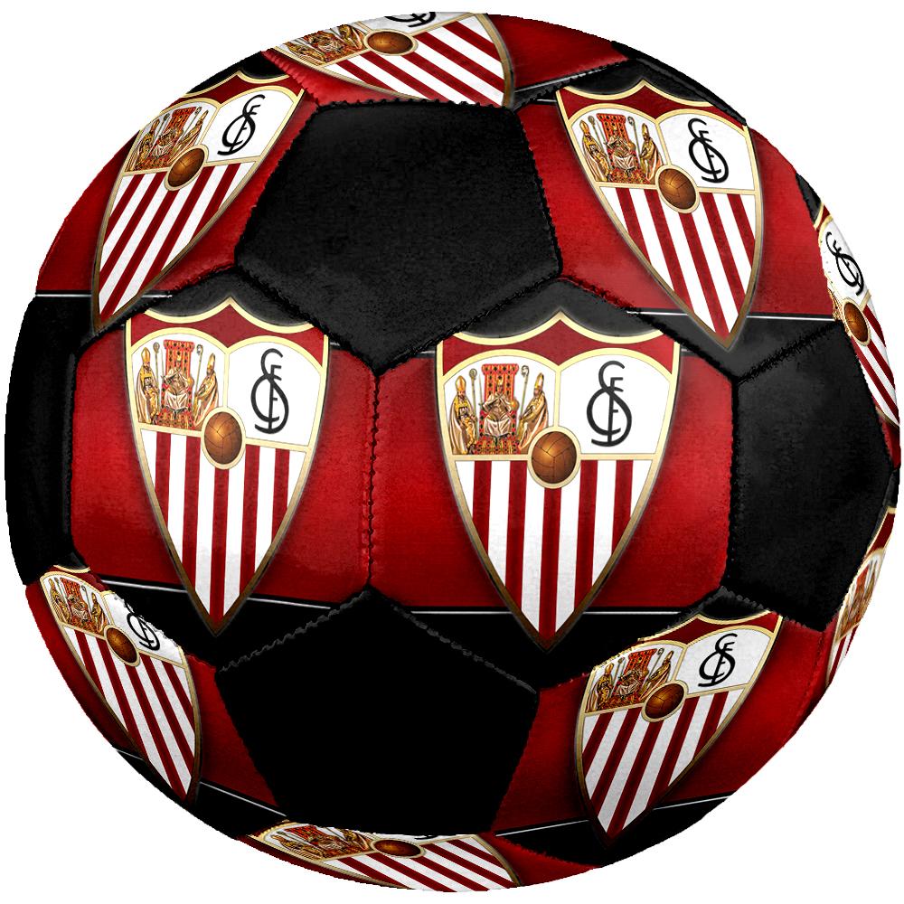 SIZE 5 Sevilla FC Soccer Ball Colorful All Ages Machine Stitched PVC Competition Ready Durable High-Bounce